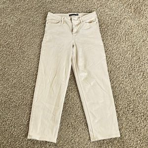 Super cute Cream midrise straight leg crop Athleta